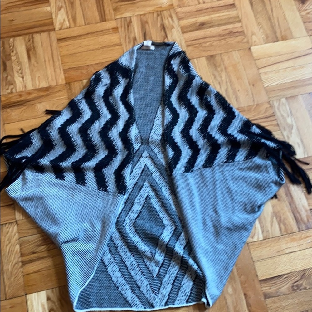 Free People Black and white Cardigan